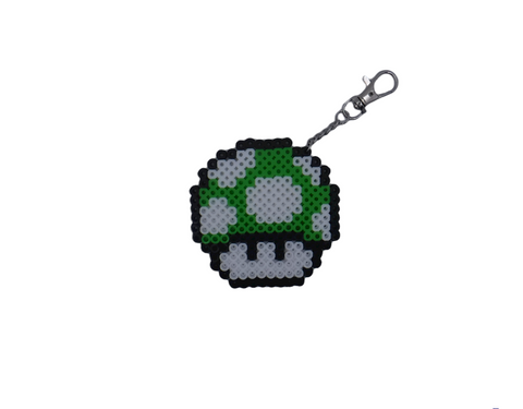 Green Mushroom Keychain